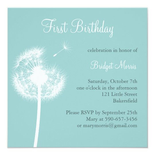 Best Birthday Invitations
 Best Wishes Birthday Invitation turquoise