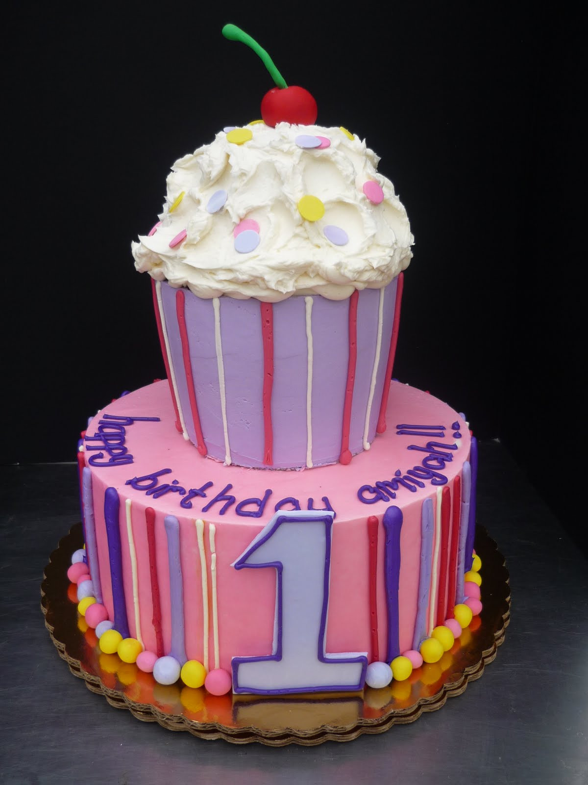 Birthday Cake Stores
 Artisan Bake Shop First Birthday Cakes Giant CupCake
