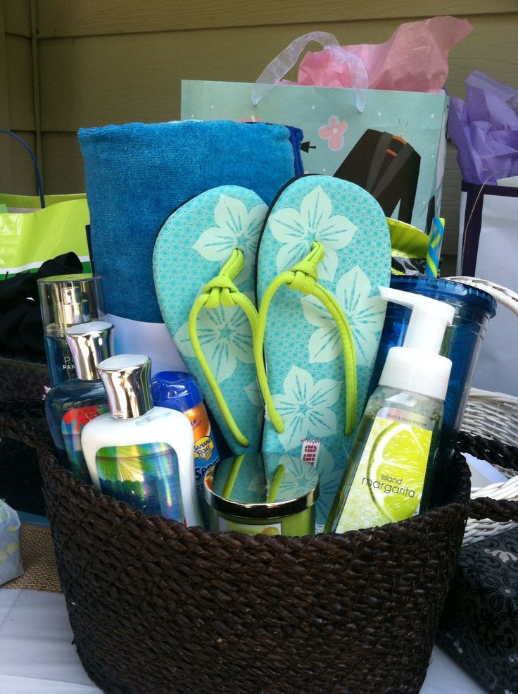 Bridal Shower Gift Basket Ideas For Guests
 Bridal Shower t beach theme