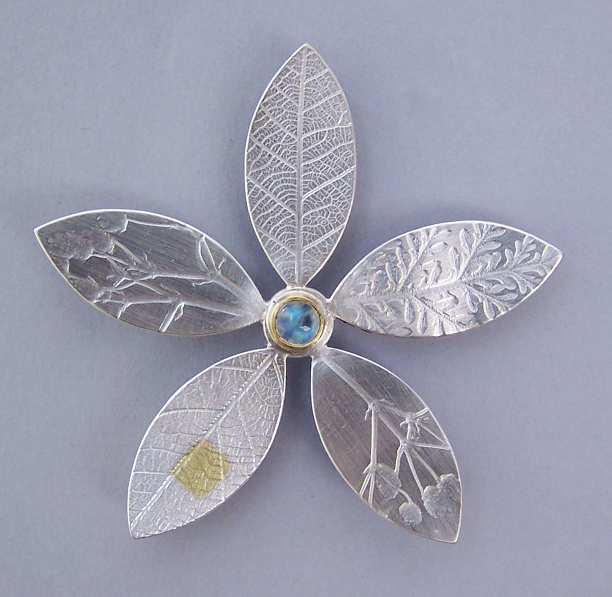 Brooches Design
 moonstone flower brooch