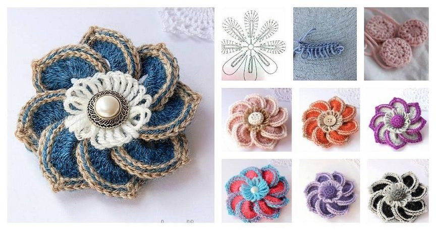 Brooches Diy
 DIY Crochet Flower Brooch Tutorial