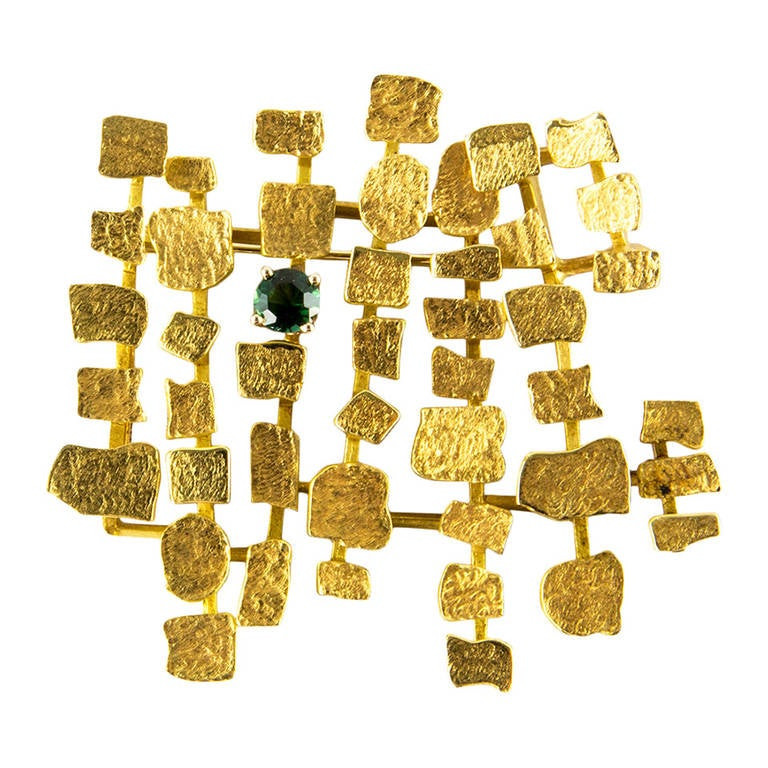 Brooches Modern
 Mid Century Modern Walter Schluep Gold Abstract Brooch Pin