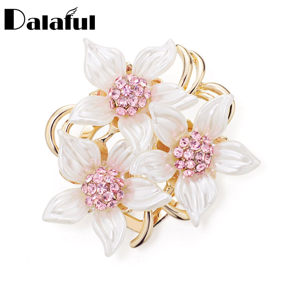 Brooches Modern
 Dalaful Elegant Camellia Flower Brooch Pins Modern Pink