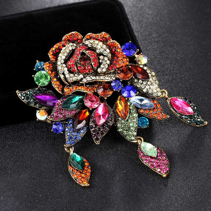 Brooches Outfit
 Big colorful flower Brooches for Women Wedding Jewelry