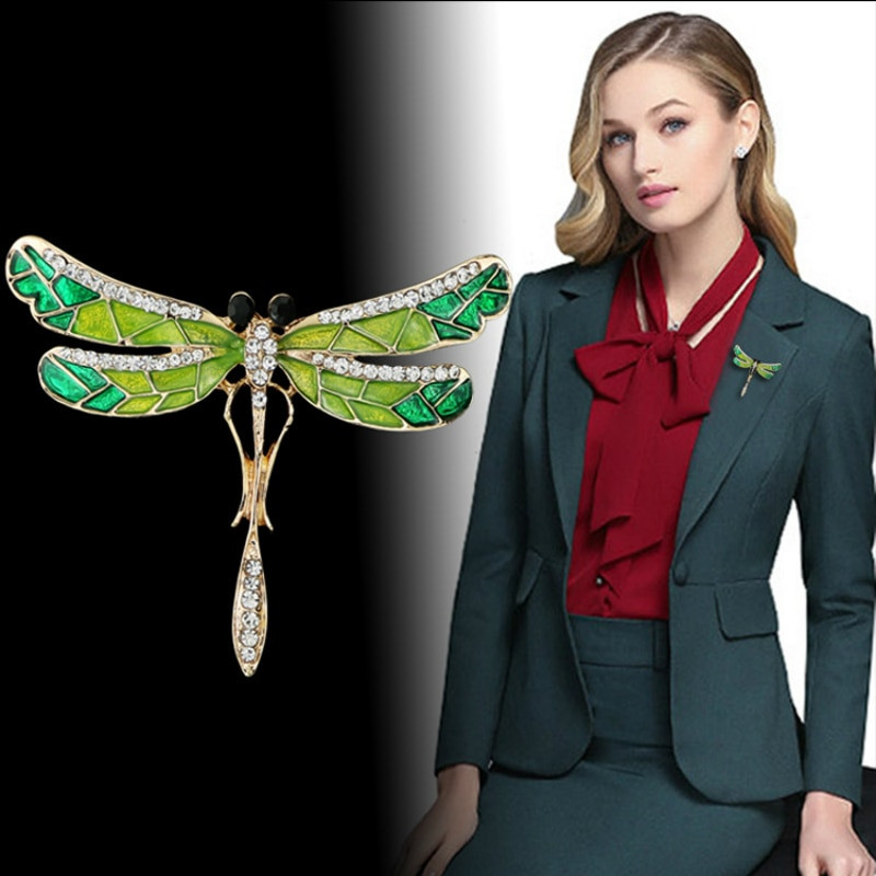 Brooches Outfit
 2018 Crystal Vintage Dragonfly Brooches for Women