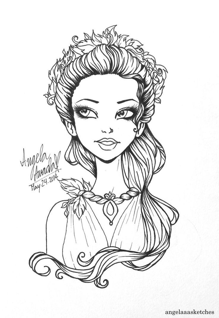 Coloring Pages For Adult Girls
 624 best Coloring pages portraits for grown ups images