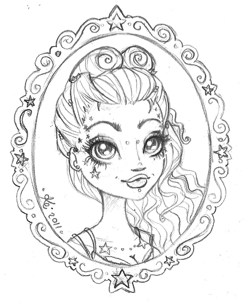 Coloring Pages For Adult Girls
 Kei frames Cameo girls