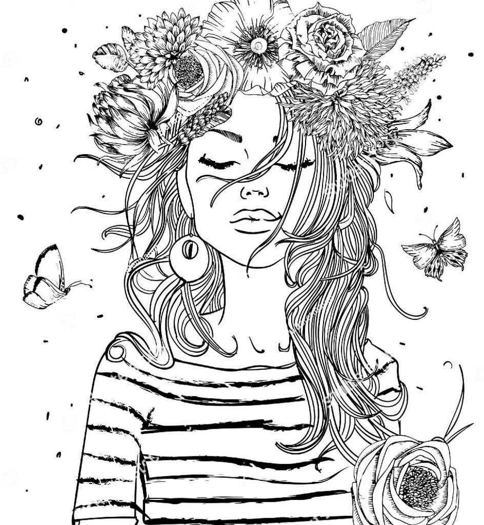 Coloring Pages For Adult Girls
 Girl Coloring Pages Adult Coloring
