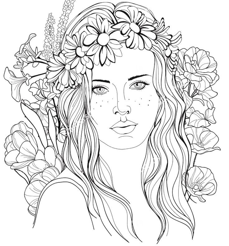 Coloring Pages For Adult Girls
 794 best Beautiful Women Coloring Pages for Adults images