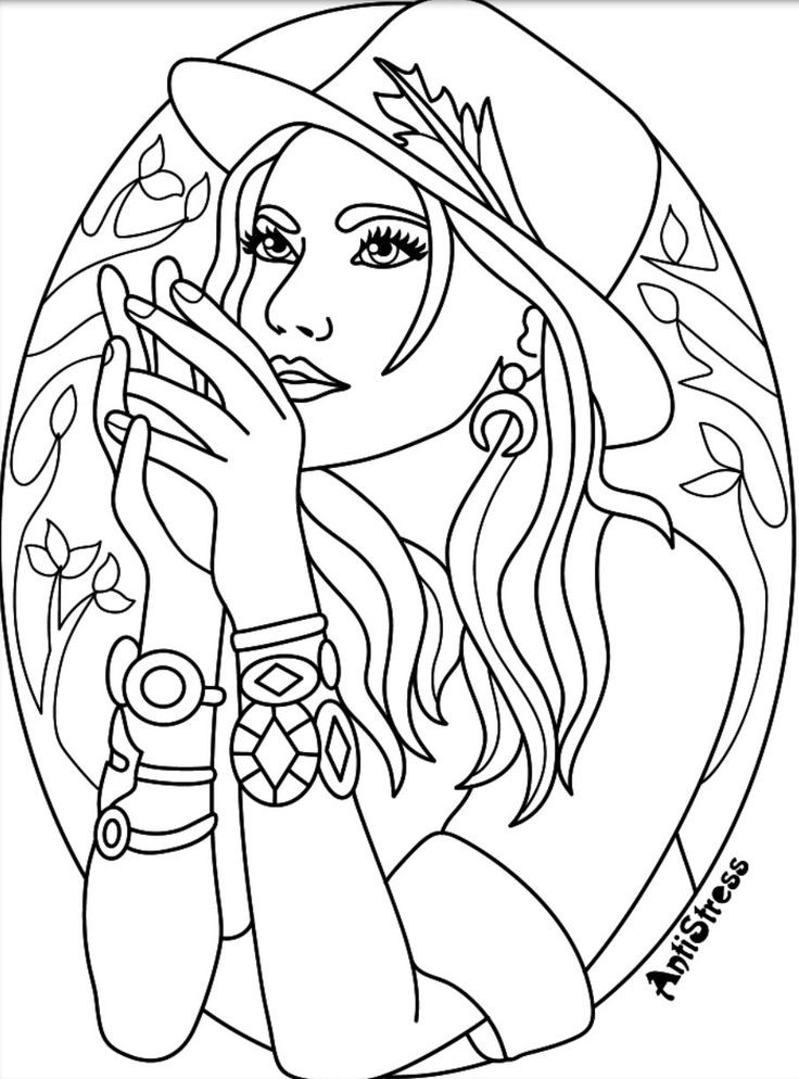 Coloring Pages For Adult Girls
 881 best Beautiful Women Coloring Pages for Adults images
