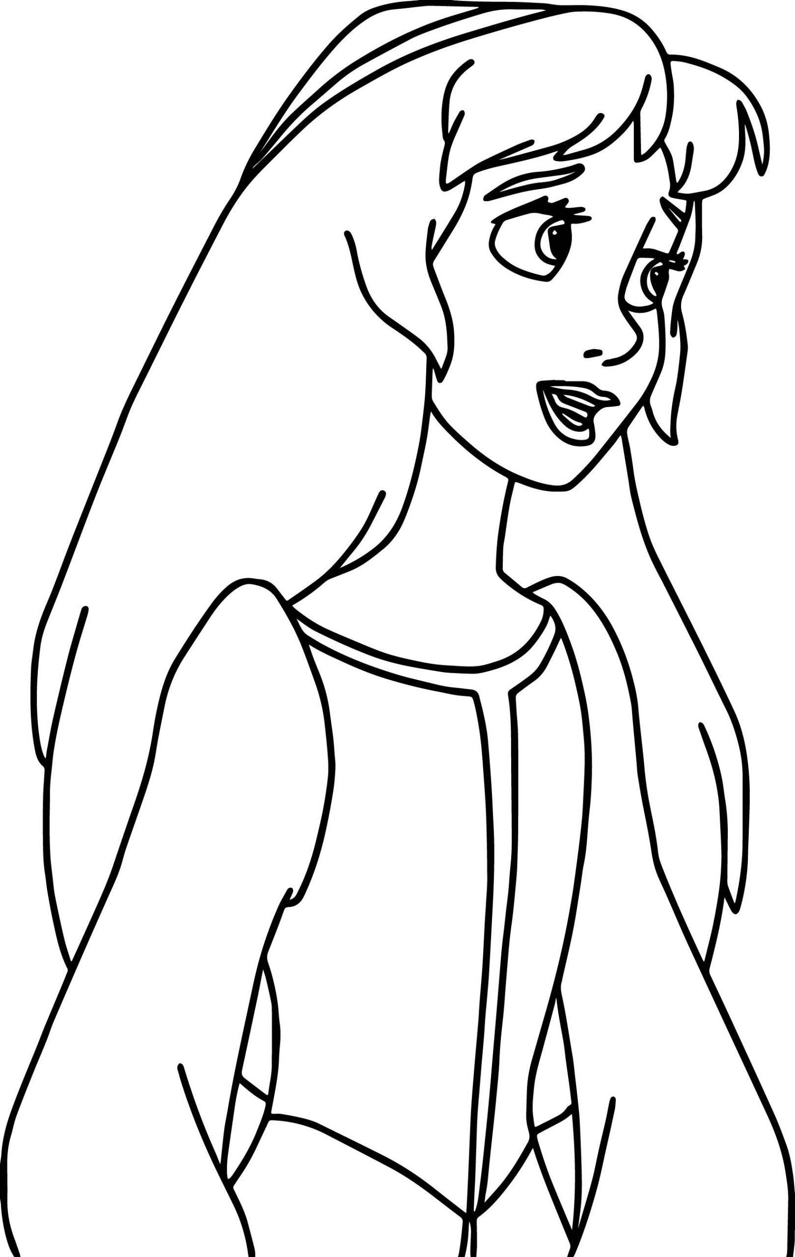Coloring Pages Of Pretty Girls
 The Black Cauldron Eilonwy Pretty Girl Coloring Page