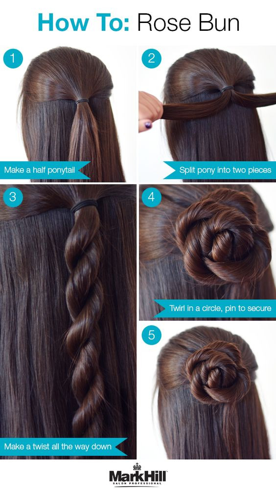 Easy Hairstyles For Medium Hair Step By Step
 26 Amazing Bun Updo Ideas for Long & Medium Length Hair