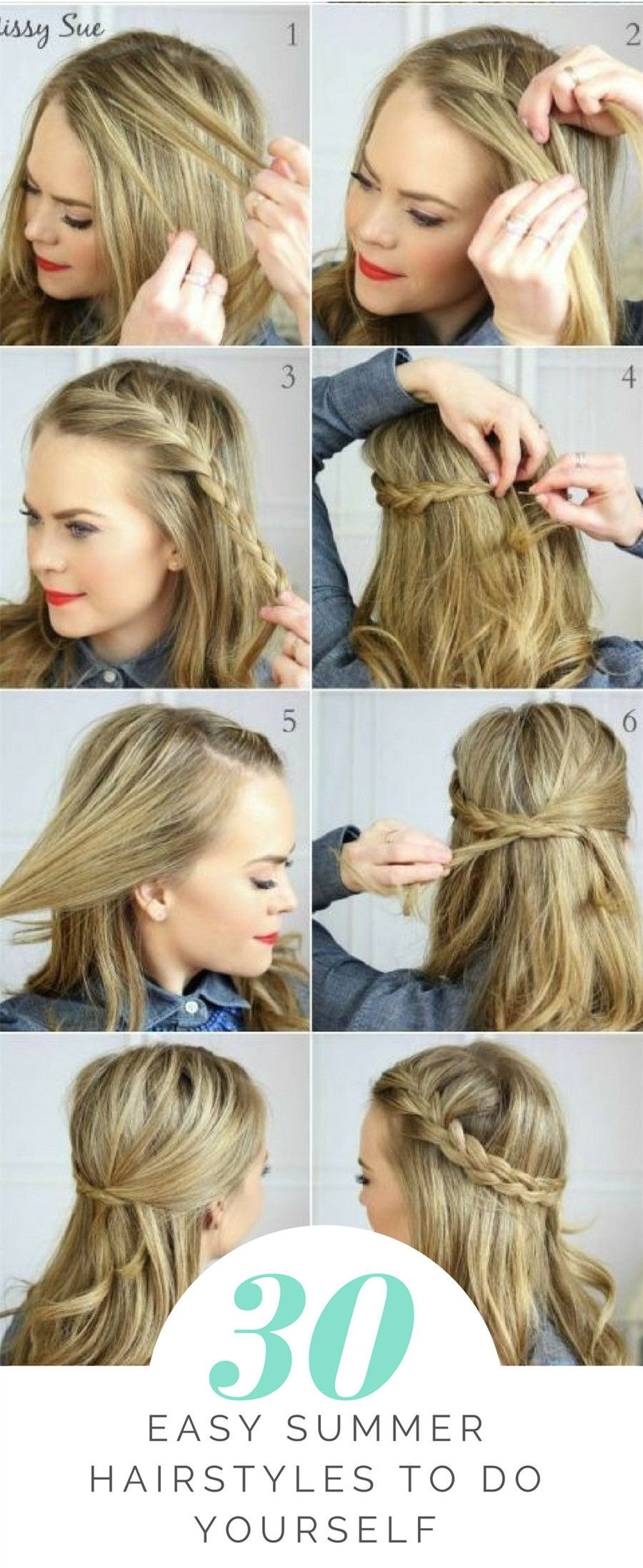 Easy Hairstyles To Do Yourself
 30 Easy Summer Hairstyles to Do Yourself