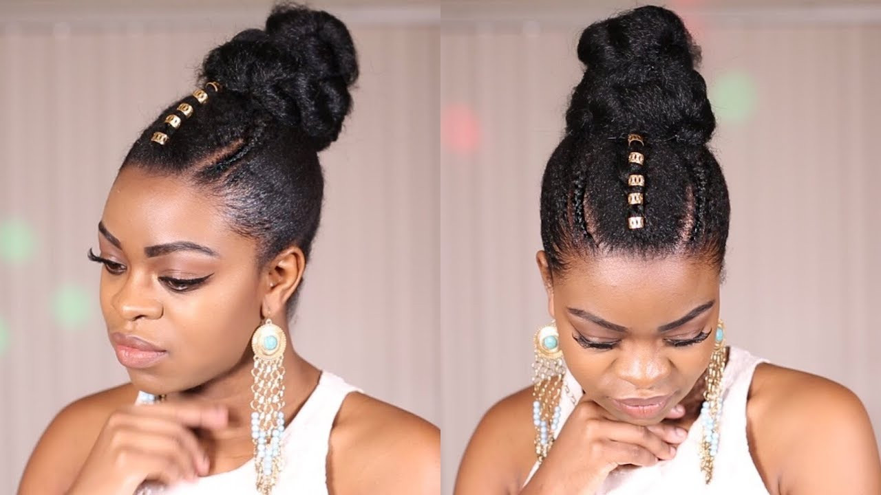 Easy Natural Updo Hairstyles
 Quick Natural Hair Updo Protective Style