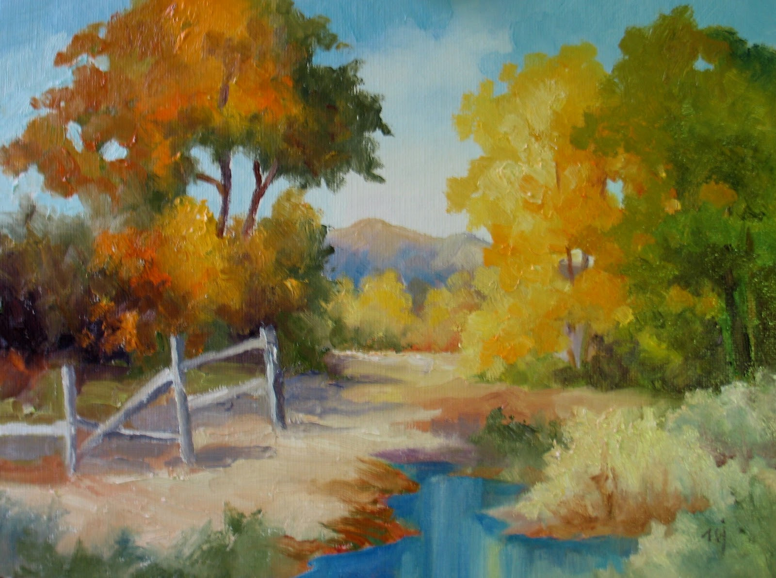 Fall Landscape Painting
 Nel s Everyday Painting 12 16 12 12 23 12