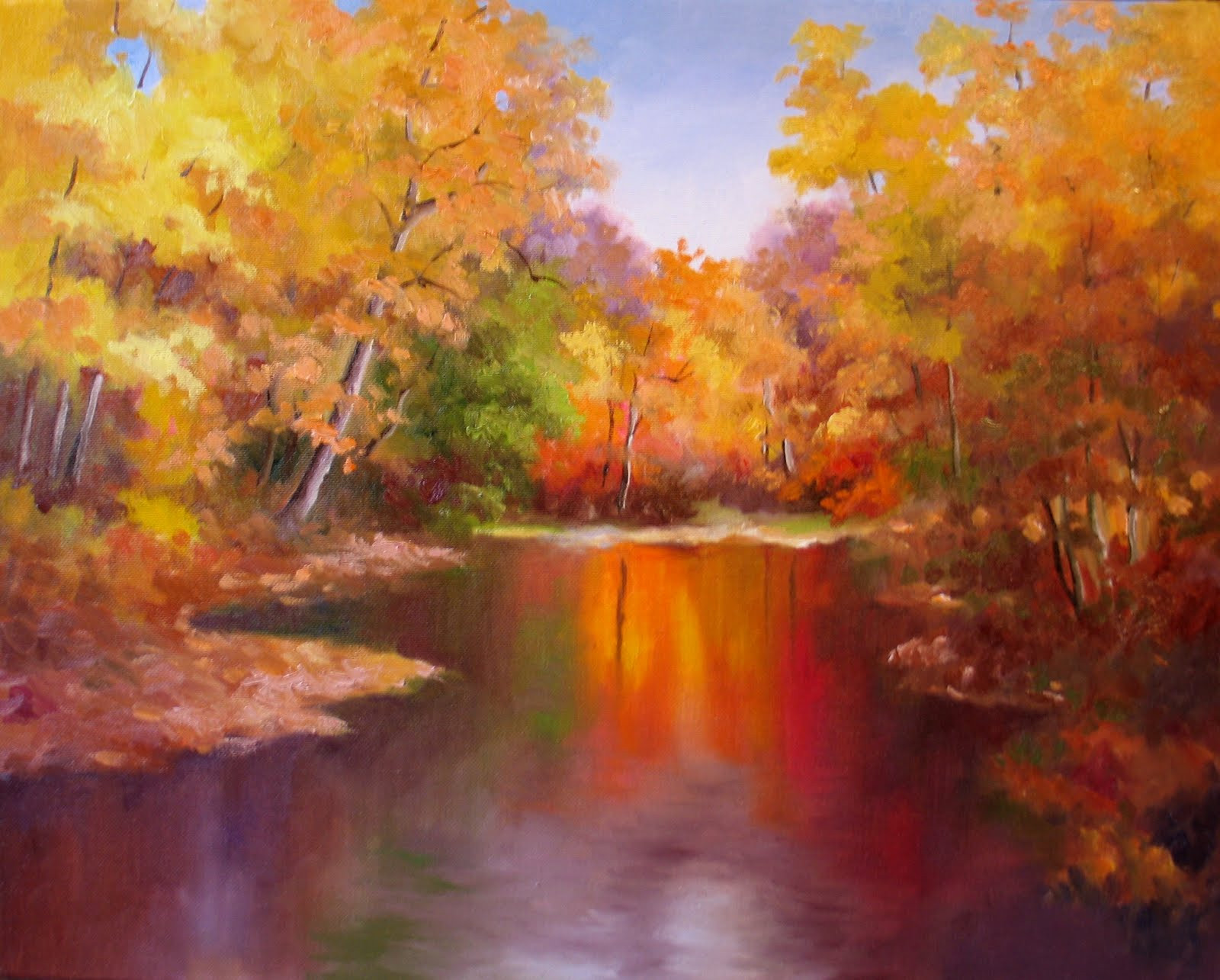 Fall Landscape Painting
 Nel s Everyday Painting 3 6 11 3 13 11