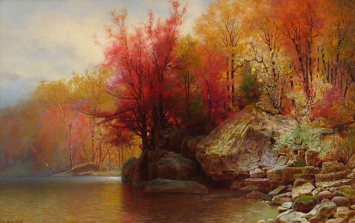 Fall Landscape Painting
 19th Century American Autumnal Paintings