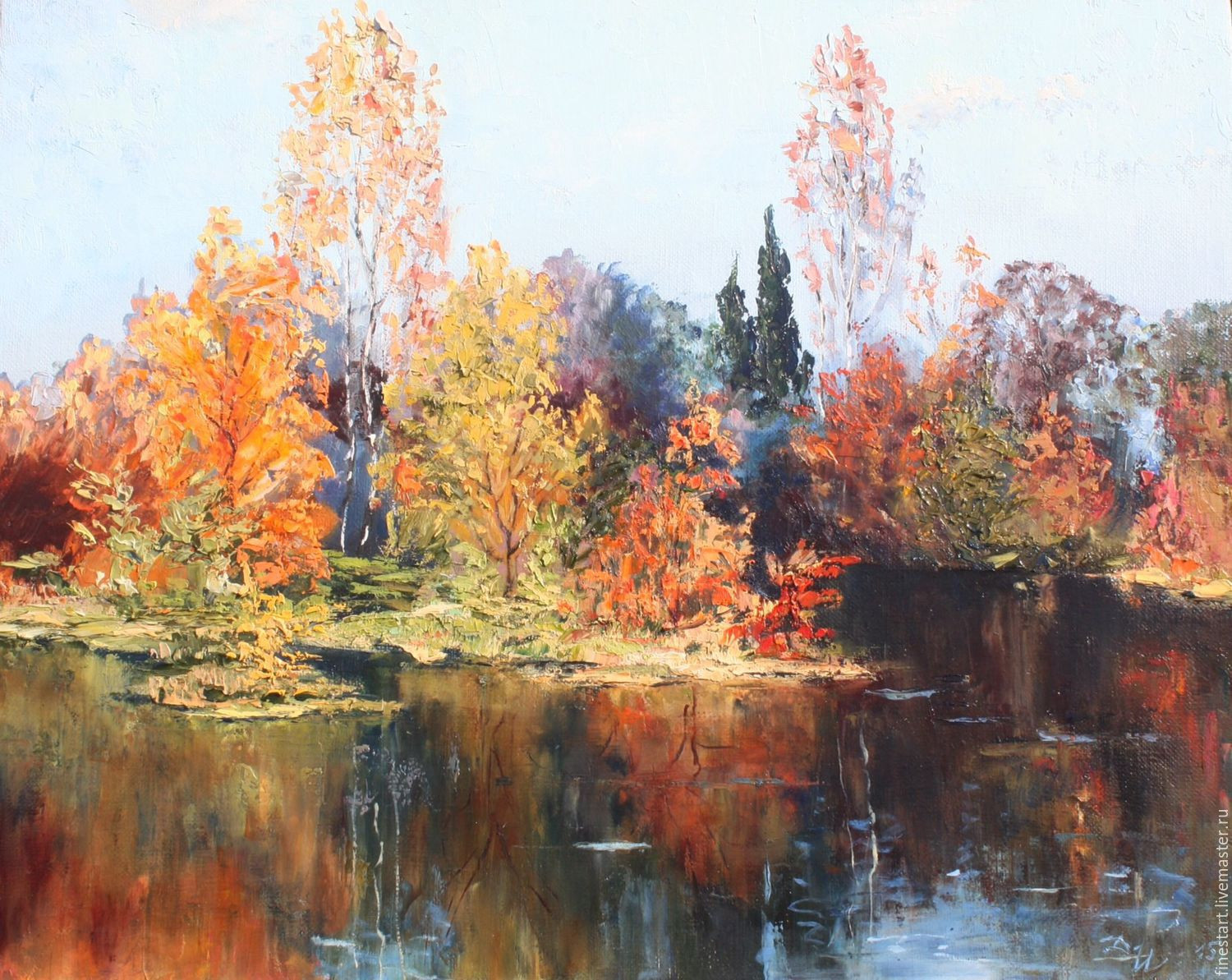 Fall Landscape Painting
 Oil painting landscape Autumn Oil on Canvas Impressionism