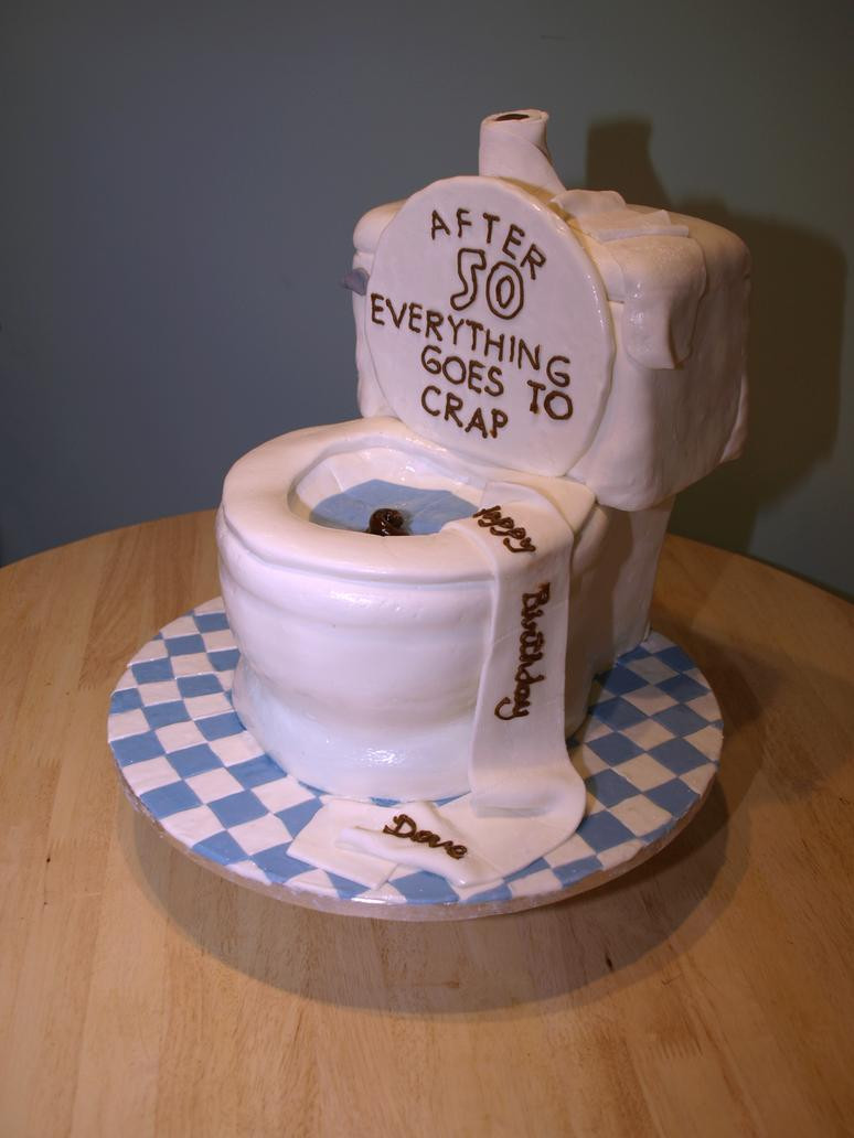 Funny 50th Birthday Cakes
 Toilet 50th Birthday Cake by reenaj on DeviantArt