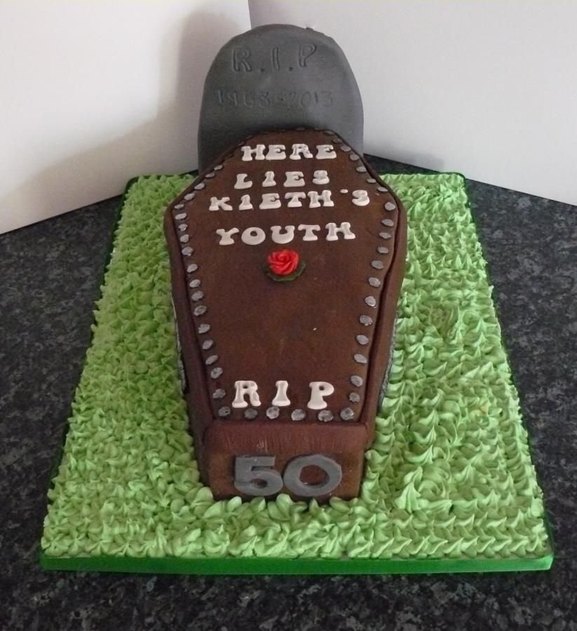 Funny 50th Birthday Cakes
 Funny 50th Coffin Cake