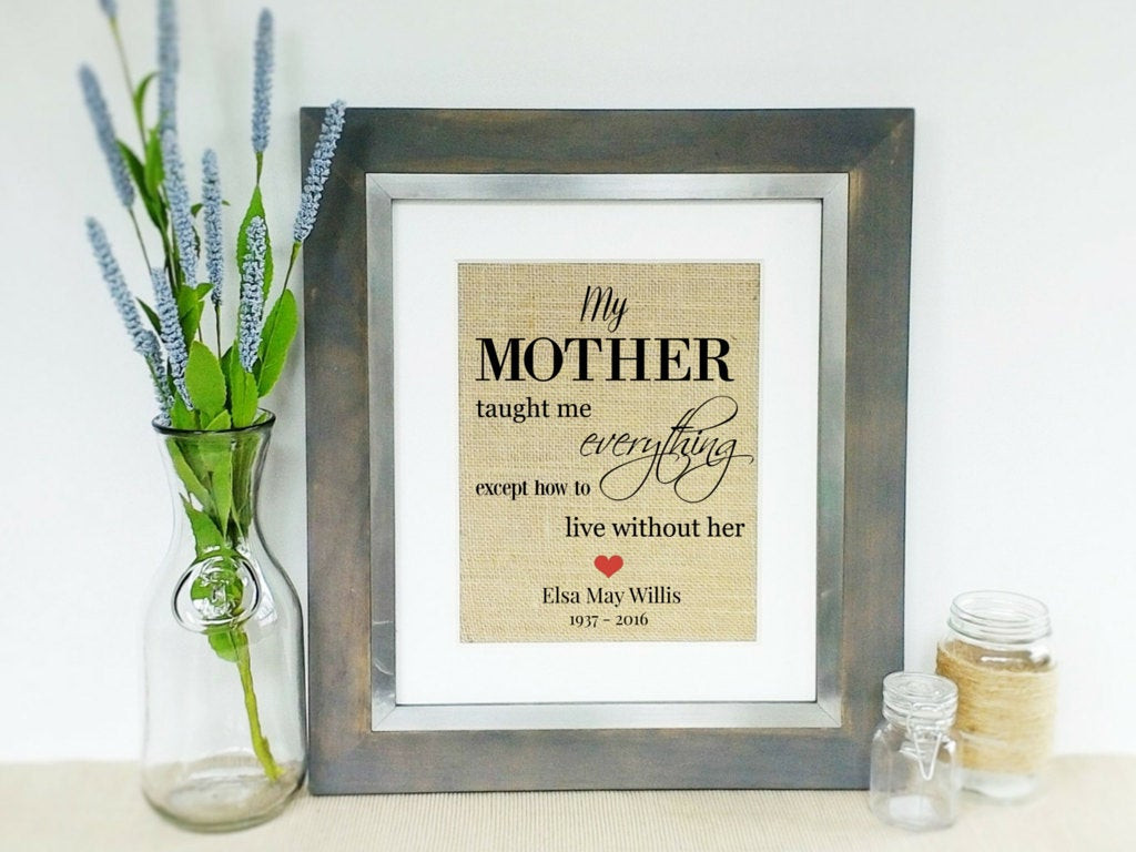 Gift Ideas For Death Of Mother
 DEATH OF a MOTHER Sympathy Gift Condolence Gifts for Loss