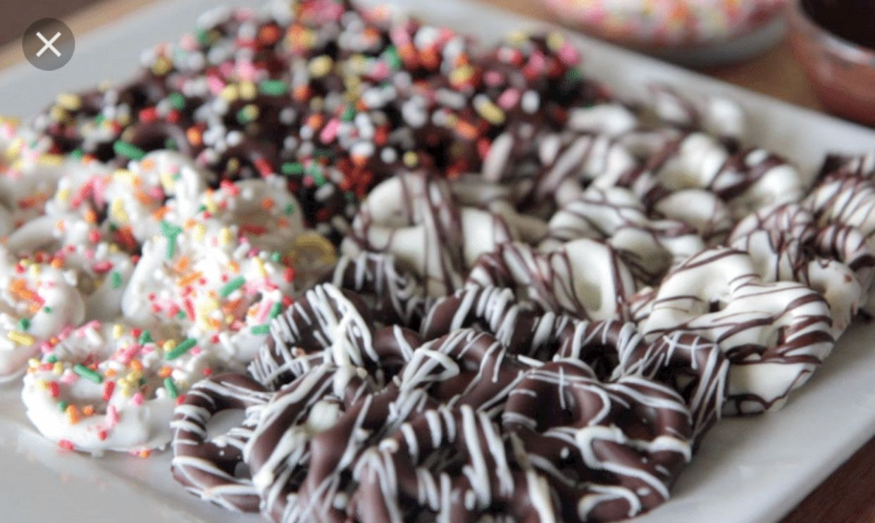Gourmet Chocolate Covered Pretzels Recipe
 Pin by Gianella Ponce Lee on Xmas