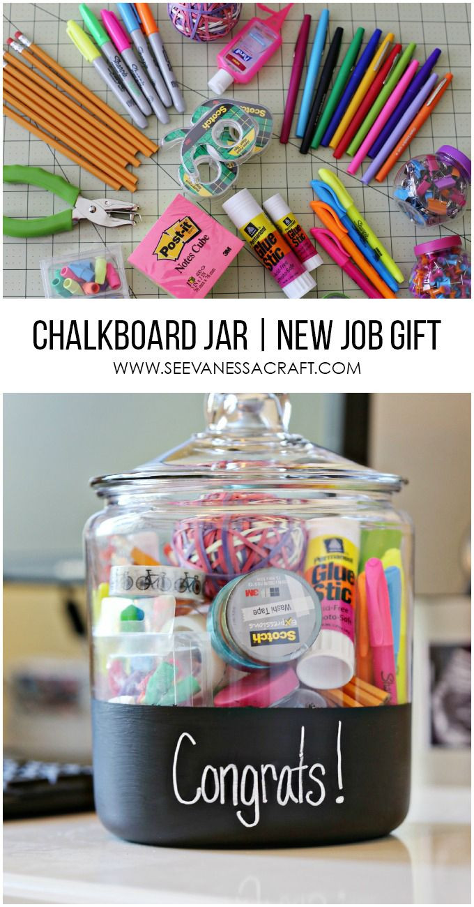Graduation Gift Ideas For Teachers
 Craft New Job Gift in a Chalkboard Jar