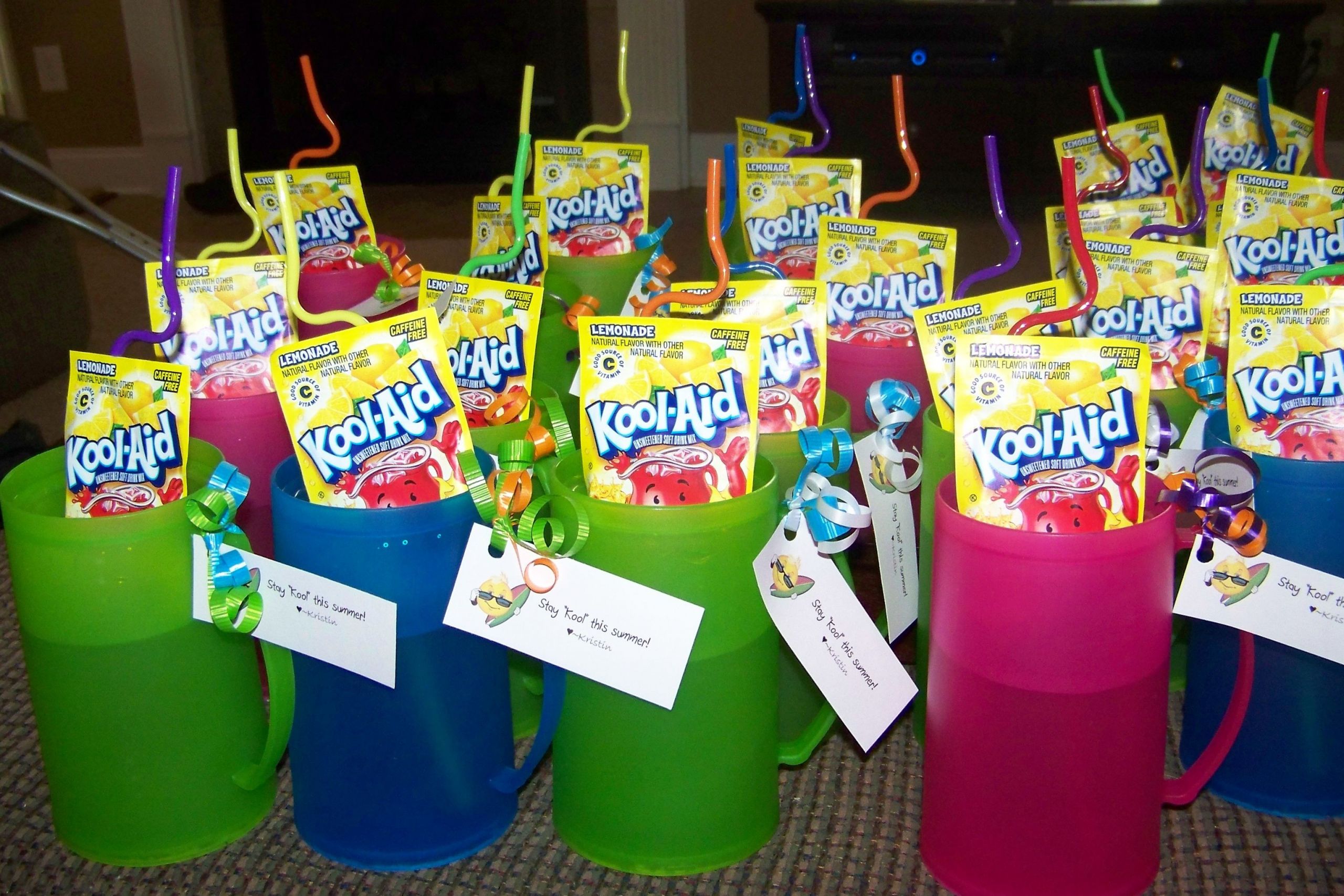 Group Gift For Kids
 End of year t for kids Freezer mug twisty straw and