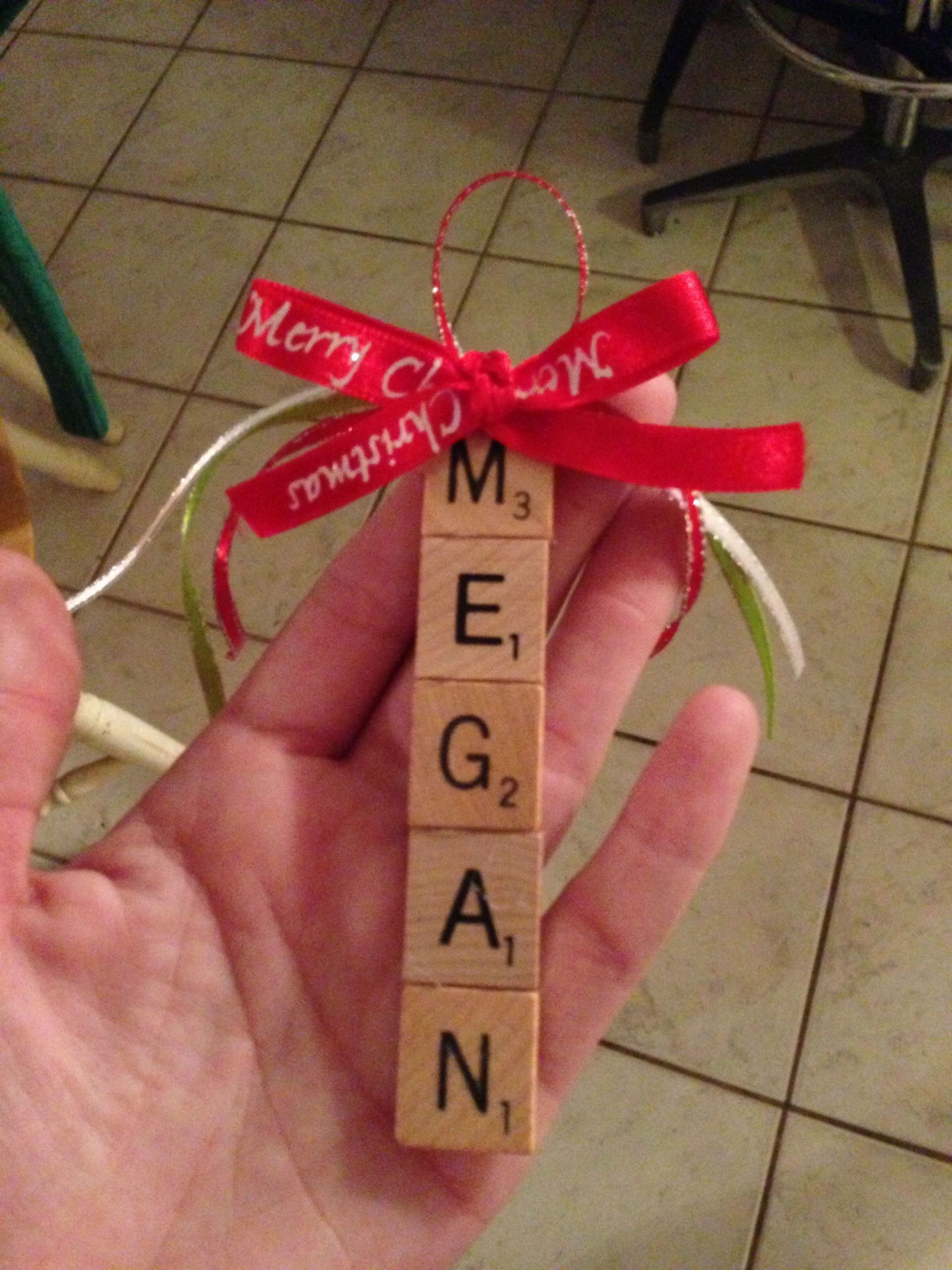 Group Gift For Kids
 Scrabble ornaments Great activity for youth groups