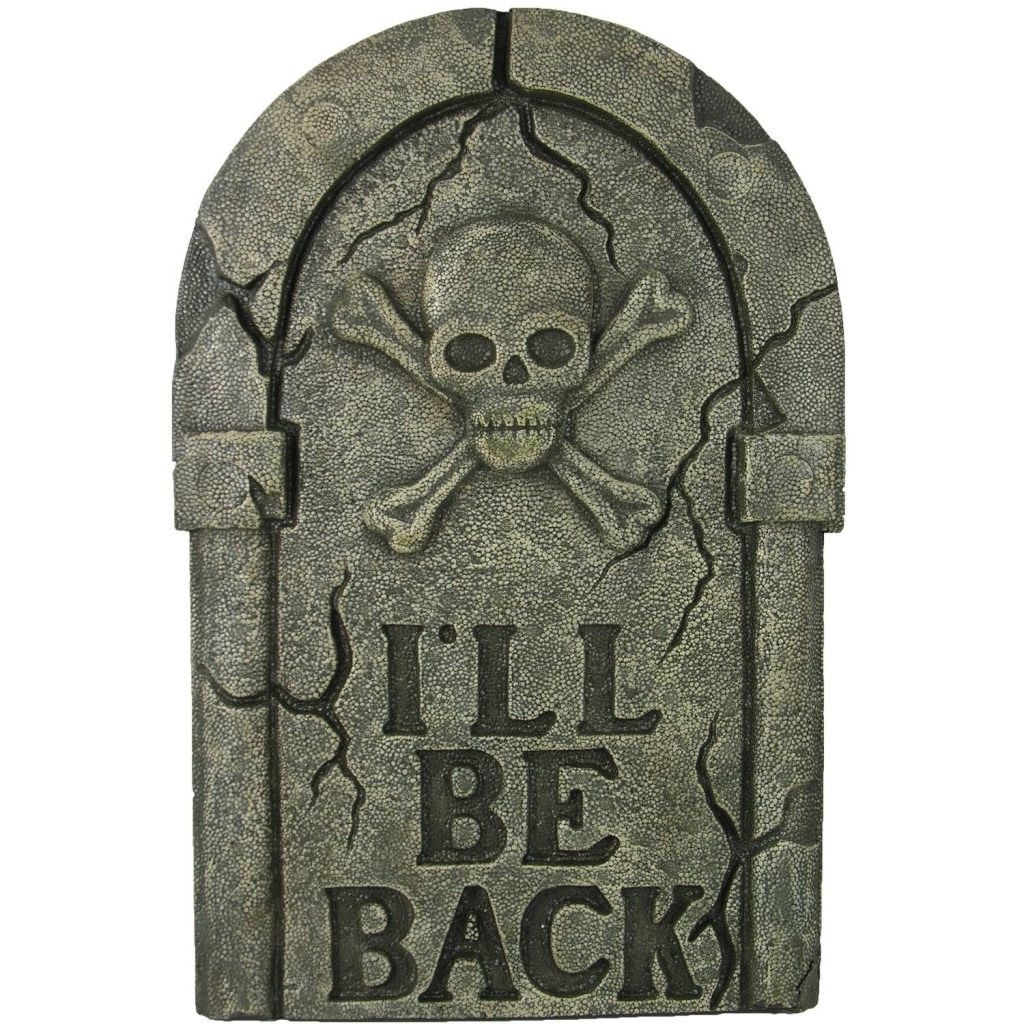 Halloween Grave Stone
 27" I ll Be Back Tombstone Halloween Decoration