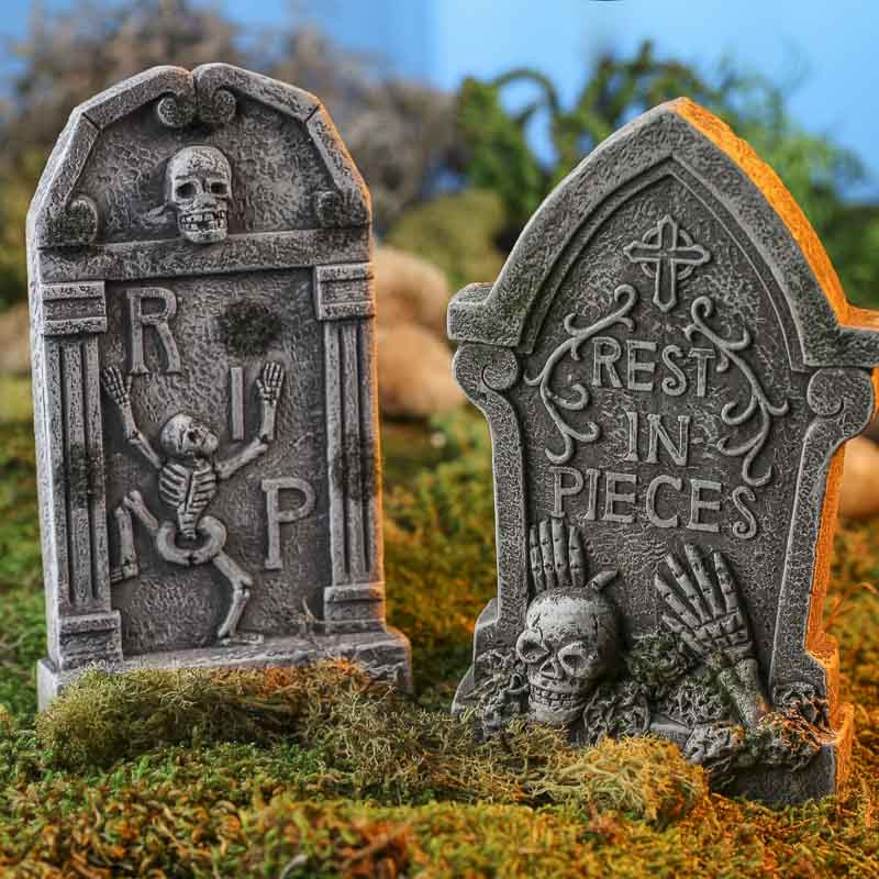 Halloween Grave Stone
 Miniature Halloween Tombstone Fall Craft Supplies Fall