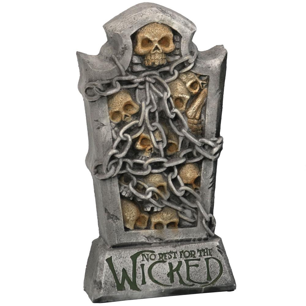 Halloween Grave Stone
 Sunnydaze Decor 24 in No Rest for The Wicked Tombstone