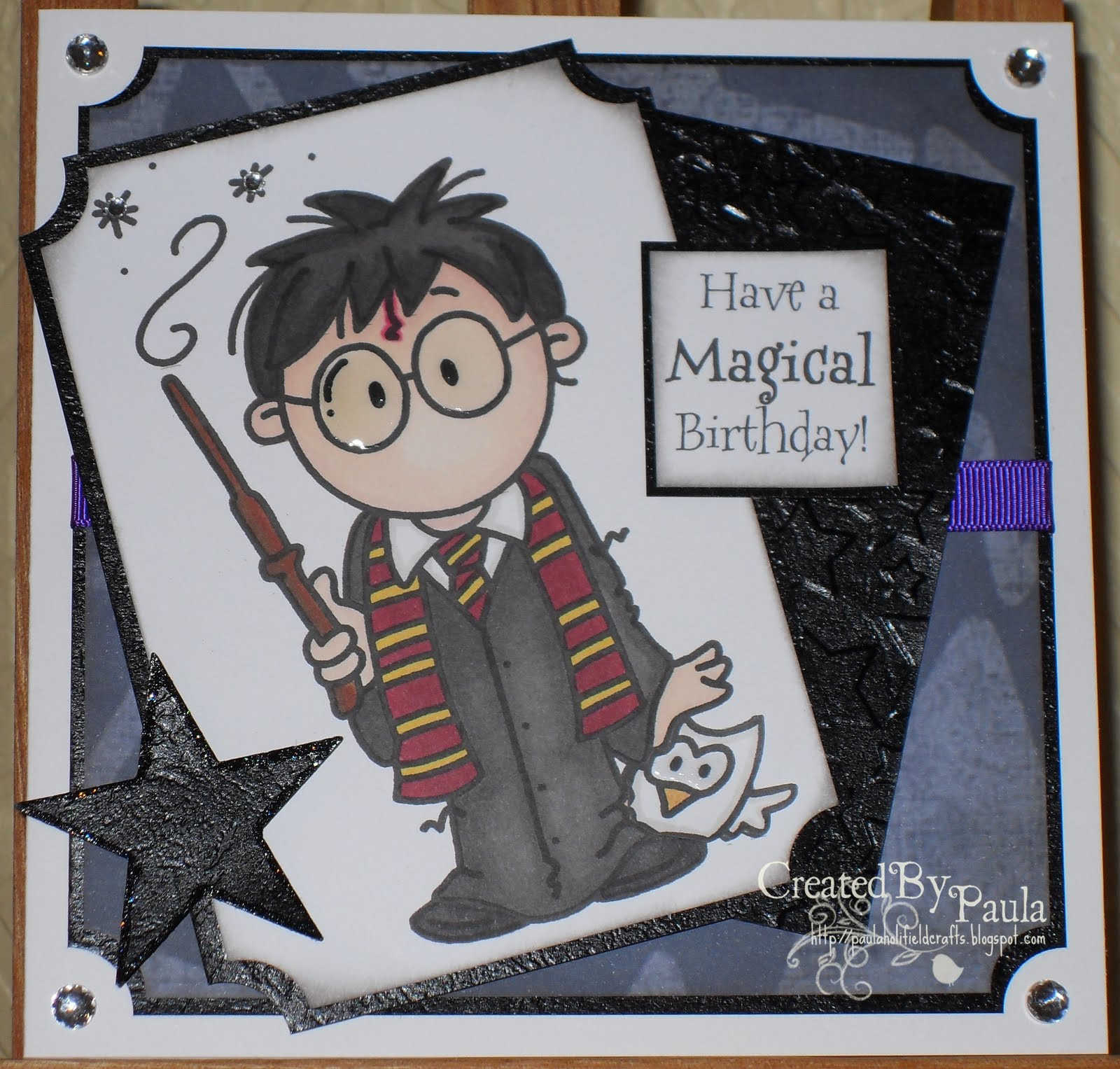Harry Potter Birthday Card
 paulaholifieldcrafts Harry Potter Birthday Card