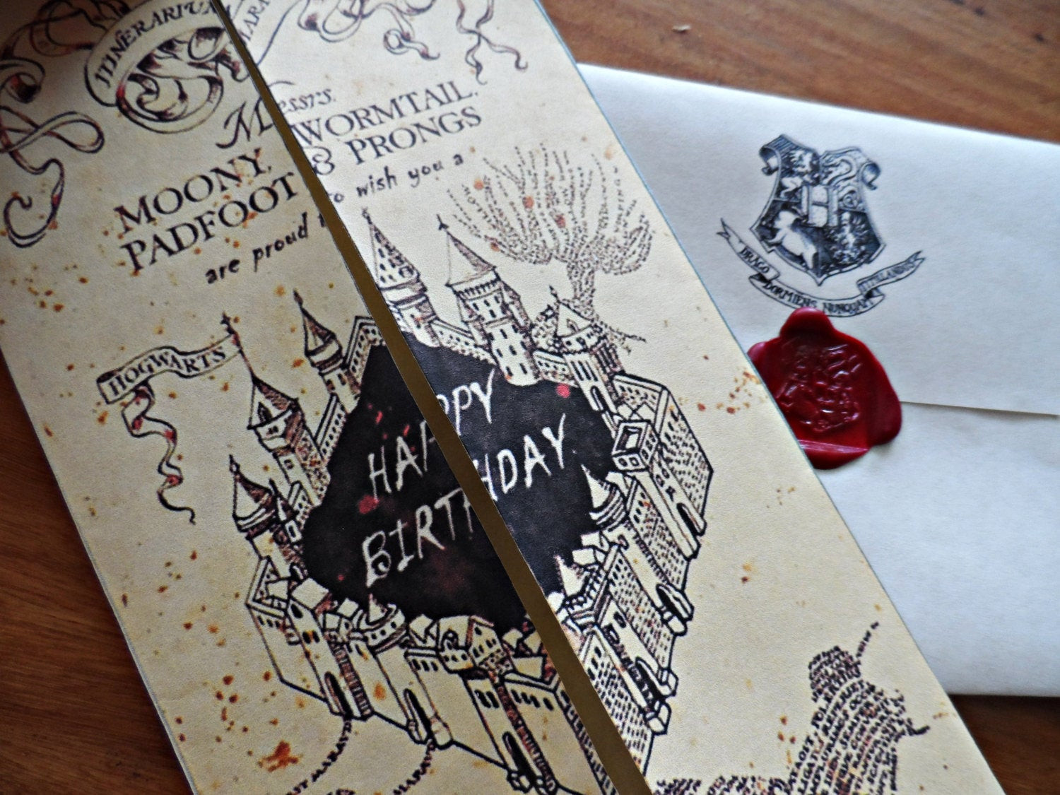 Harry Potter Birthday Card
 Harry Potter Marauder s Map Birthday Card