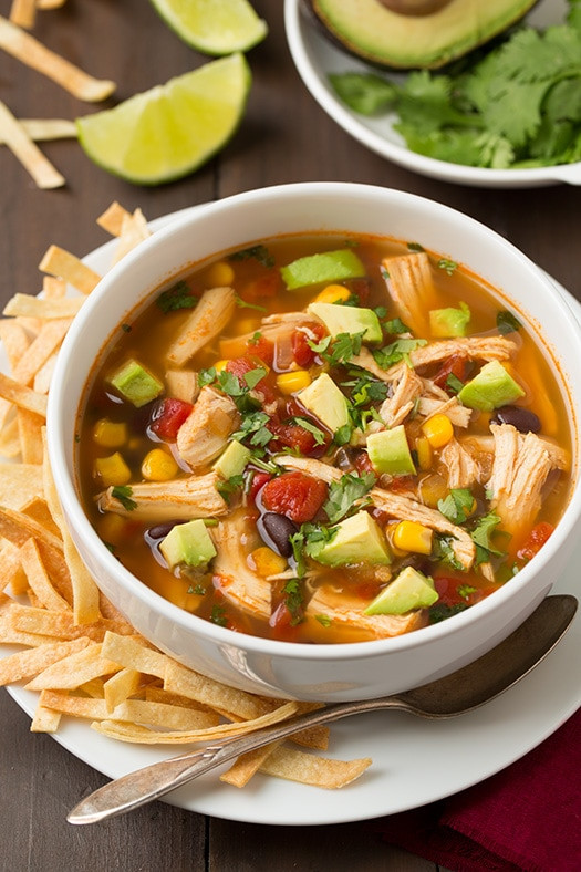 Healthy Chicken Tortilla Soup Slow Cooker
 Slow Cooker Chicken Tortilla Soup Cooking Classy