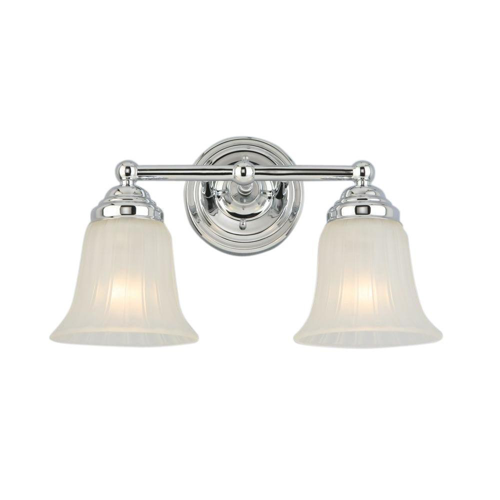 Home Depot Bathroom Lighting Fixtures
 Hampton Bay 2 Light Chrome Vanity Light ISR1392A 2 The