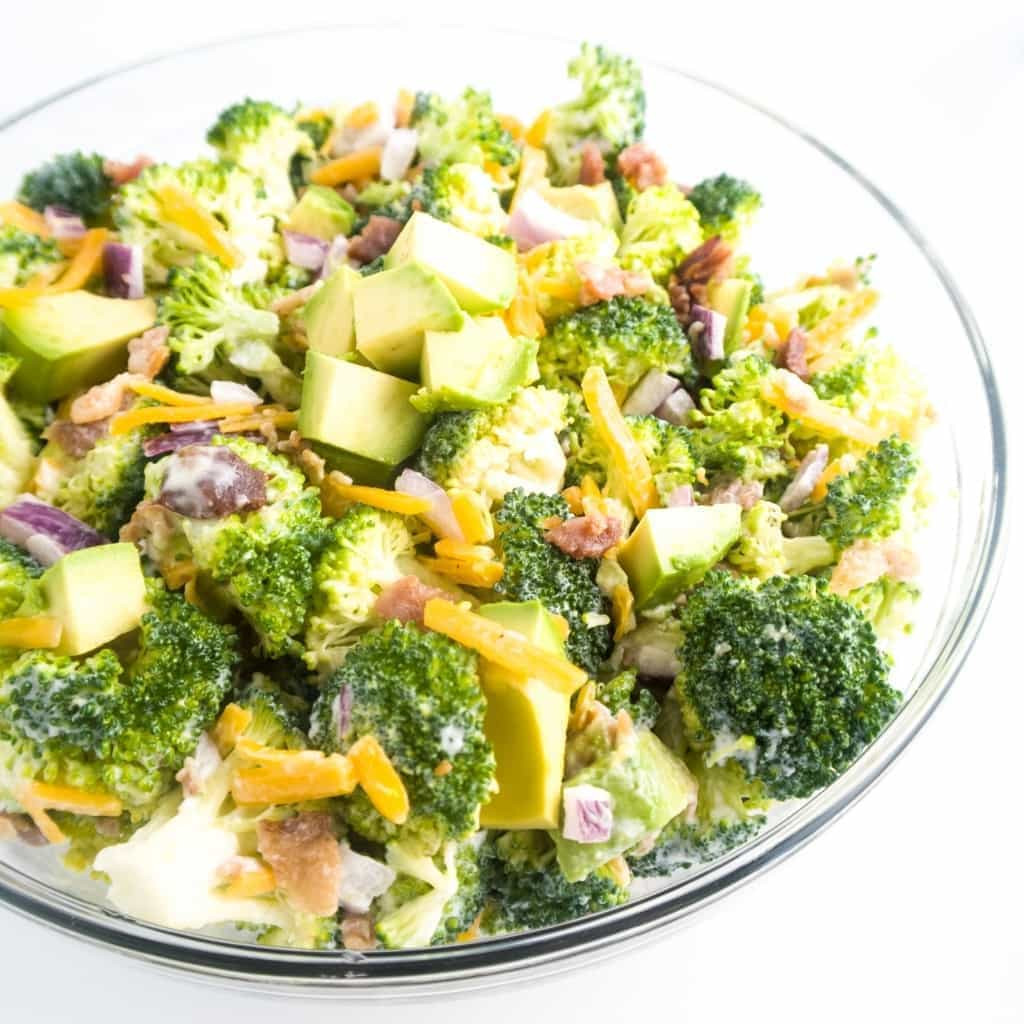 Low Carb Broccoli Salad
 Low Carb Broccoli Salad with Bacon & Avocado Gluten free