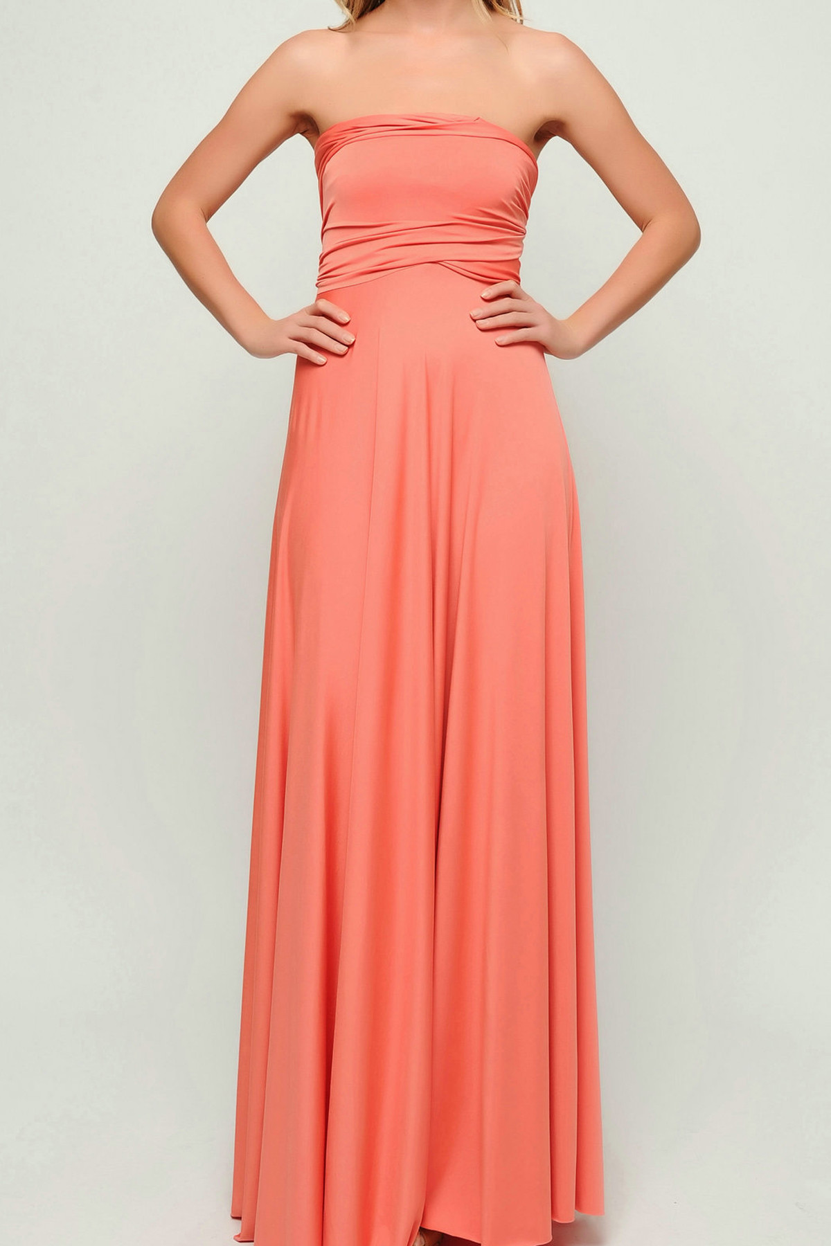 Peach Wedding Dresses
 Peach coral long infinity dresses bridesmaid dress [lgn 1