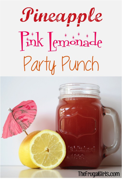 Pink Lemonade Punch Recipes For Baby Shower
 Pineapple Pink Lemonade Party Punch Recipe