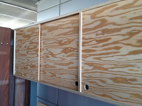 Plywood Cabinet Doors DIY
 sliding door plywood cabinet by roberto gil red hook