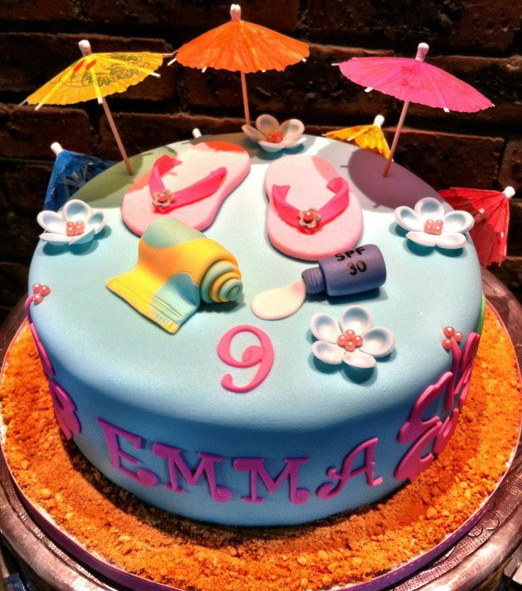 Pool Party Birthday Cakes
 26 best images about cakes pool party on Pinterest