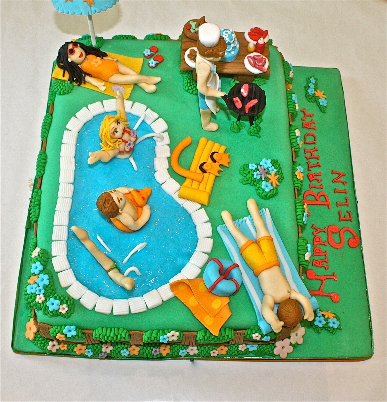 Pool Party Birthday Cakes
 POOL PARTY BIRTHDAY CAKE