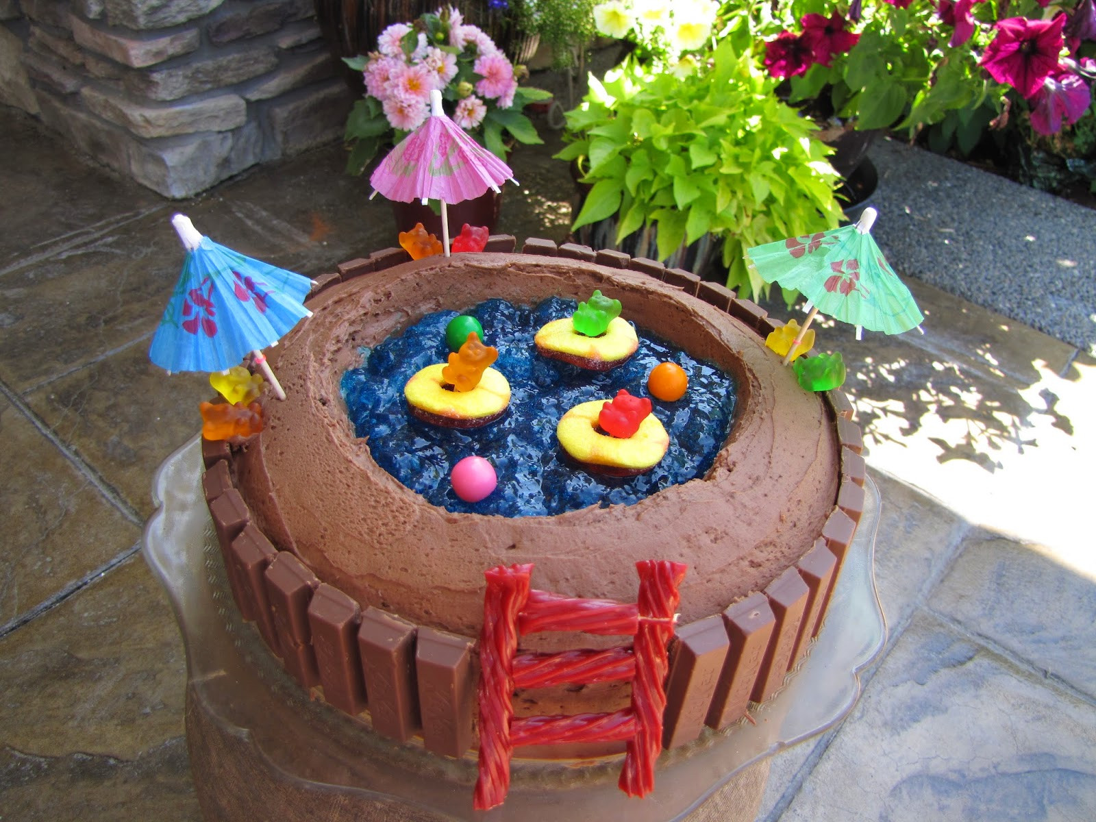 Pool Party Birthday Cakes
 Mennonite Girls Can Cook Swimming Pool Cake
