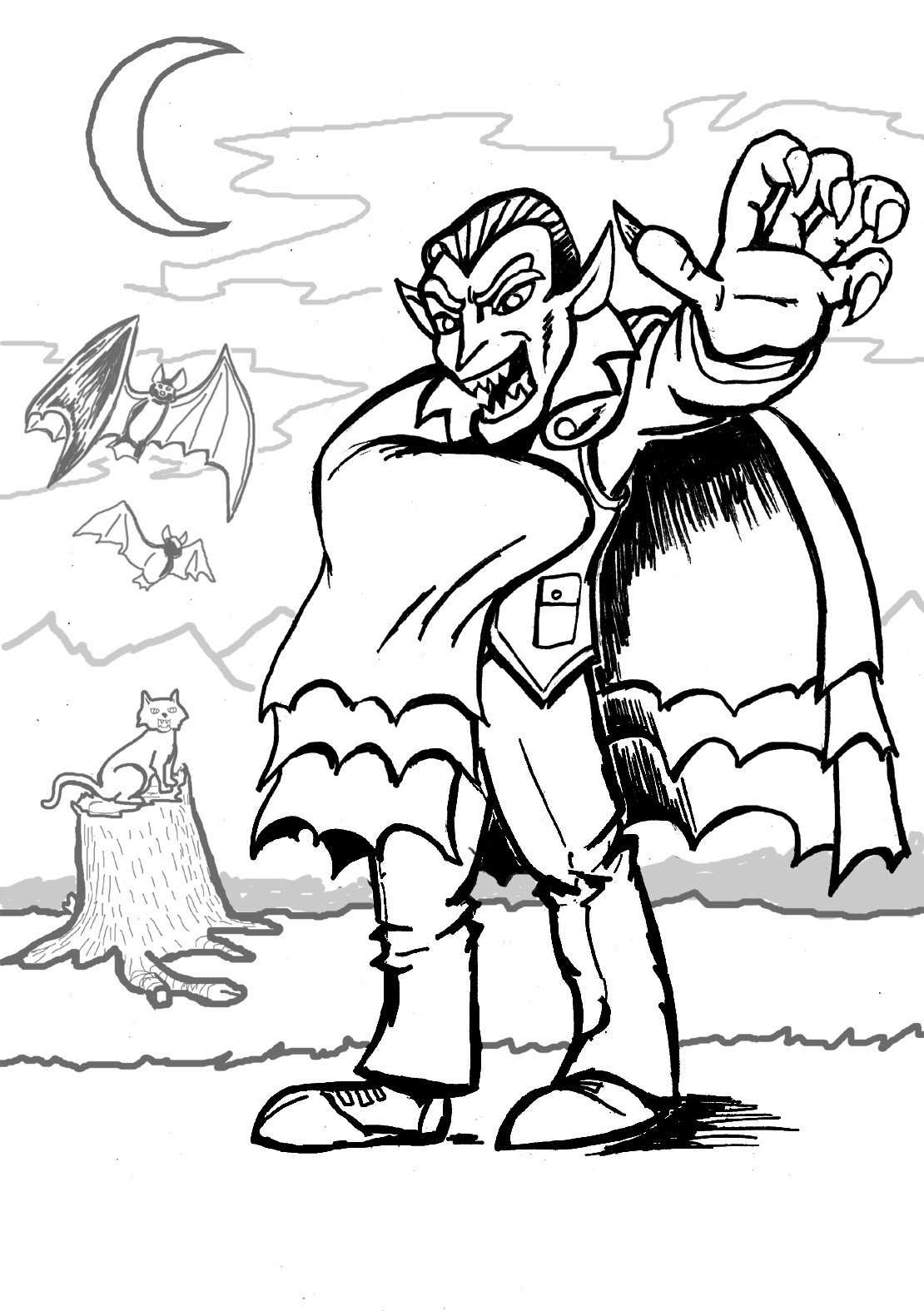 Printable Coloring Pages Kids
 Free Printable Vampire Coloring Pages For Kids