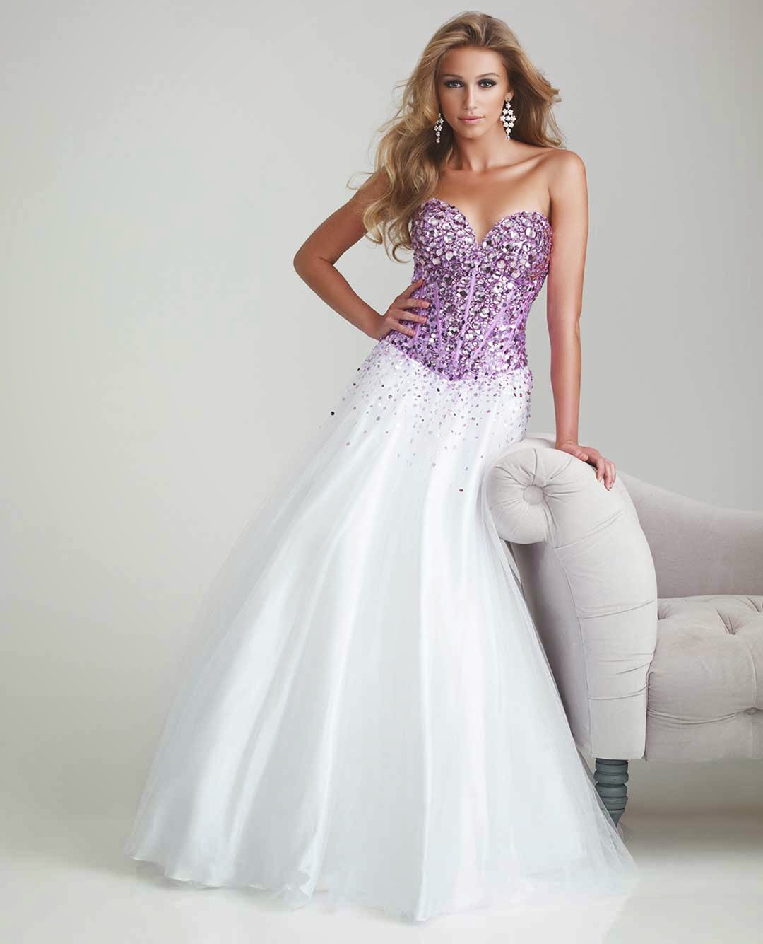 Purple And White Wedding Dress
 Purple And White Wedding Dresses Concepts Ideas