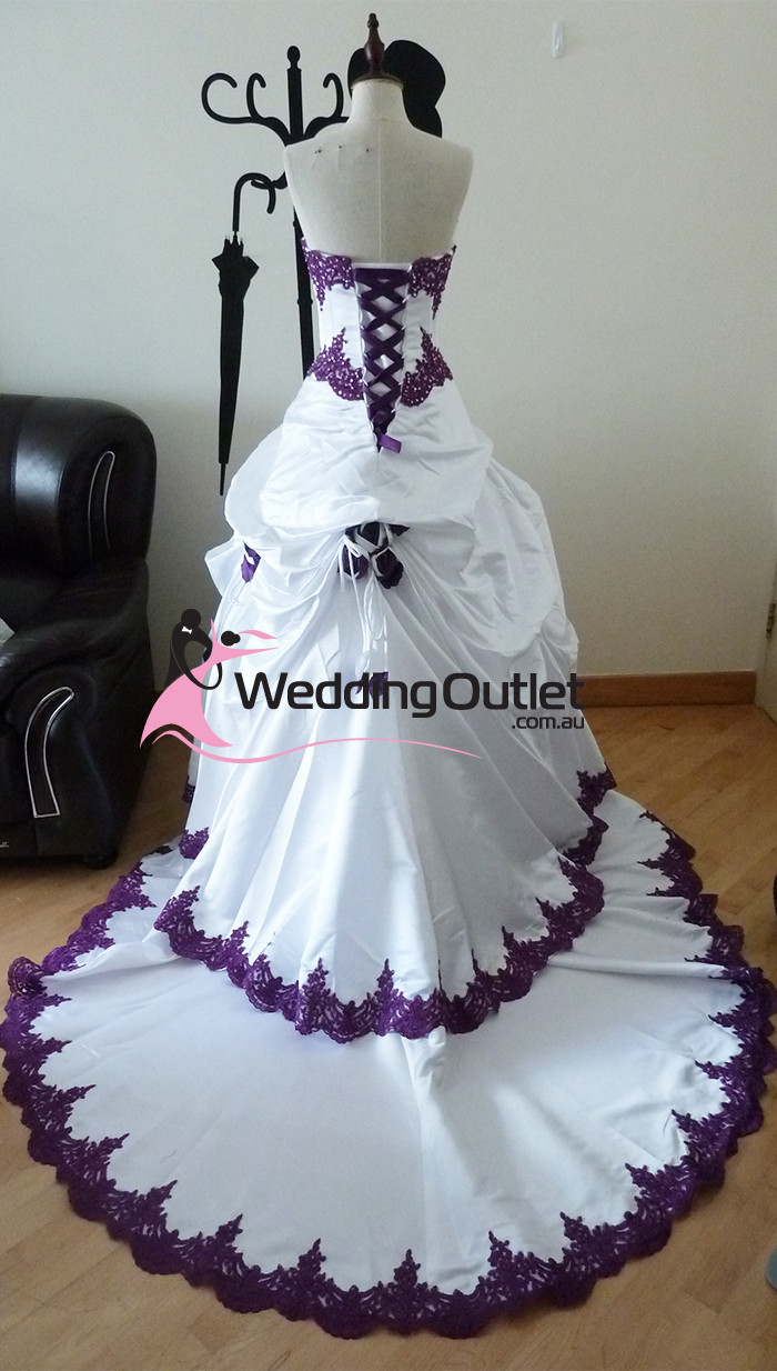 Purple And White Wedding Dress
 Scarlett Purple and White Wedding Dress WeddingOutlet