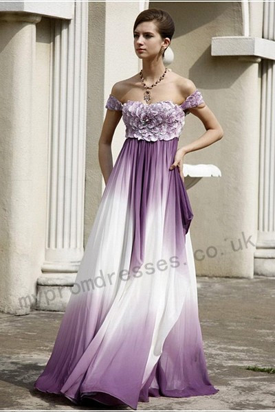 Purple And White Wedding Dress
 A Wedding Addict purple and white wedding dresses