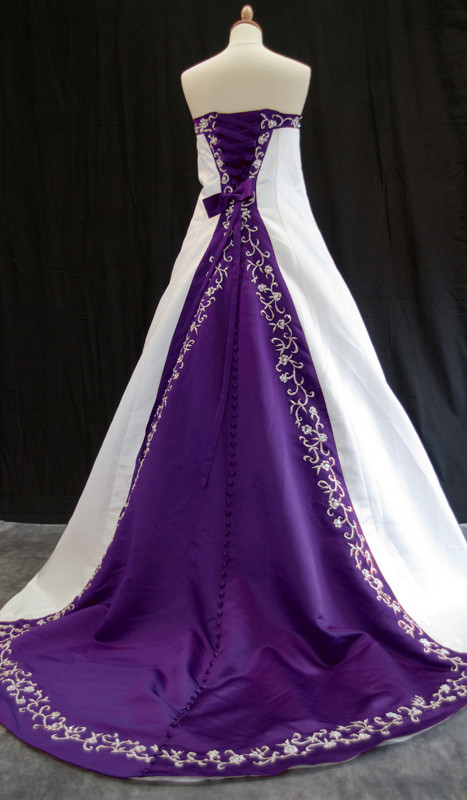 Purple And White Wedding Dress
 Wedding By Designs Purple and White Wedding Dress