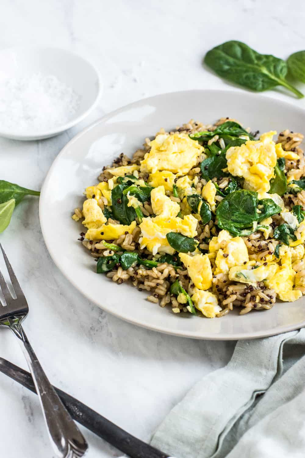 Rice Breakfast Recipes
 Brown Rice and Egg Breakfast Bowl with Spinach