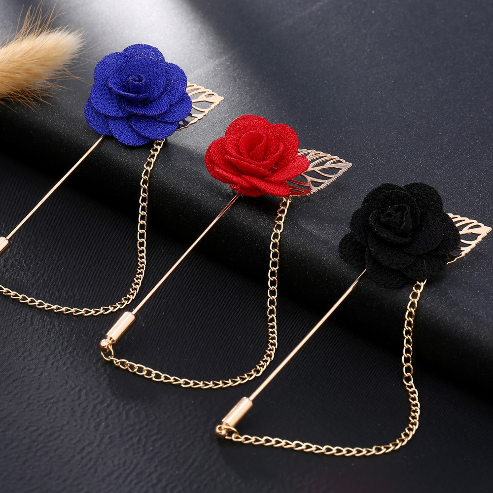 Rose Brooches
 Fashion Gold Color Rose Brooch Pin Women Garment